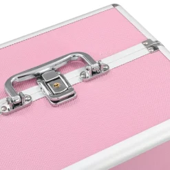 vidaXL Maletas Y Bolsos De Viaje-Maletín de maquillaje aluminio 22x30x21 cm
