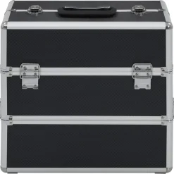 vidaXL Maletas Y Bolsos De Viaje-Maletín de maquillaje 37x24x35 cm aluminio