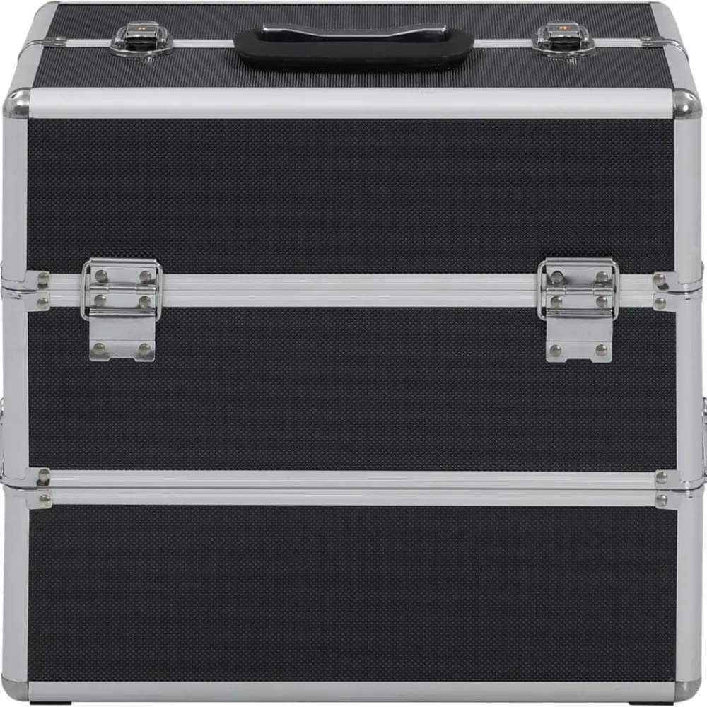 vidaXL Maletas Y Bolsos De Viaje-Maletín de maquillaje 37x24x35 cm aluminio