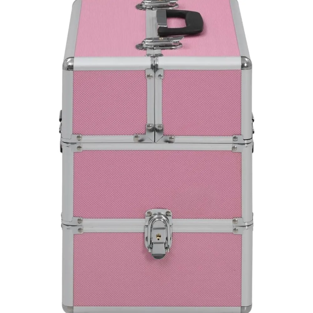 vidaXL Maletas Y Bolsos De Viaje-Maletín de maquillaje 37x24x35 cm aluminio