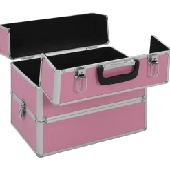 vidaXL Maletas Y Bolsos De Viaje-Maletín de maquillaje 37x24x35 cm aluminio