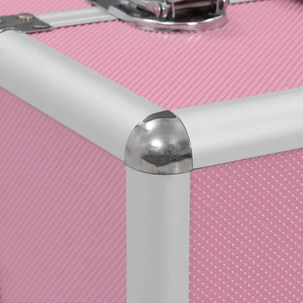 vidaXL Maletas Y Bolsos De Viaje-Maletín de maquillaje 37x24x35 cm aluminio