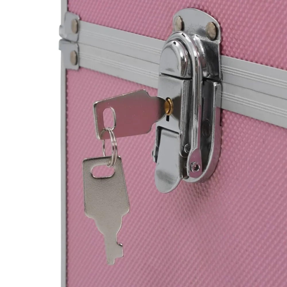vidaXL Maletas Y Bolsos De Viaje-Maletín de maquillaje 37x24x35 cm aluminio