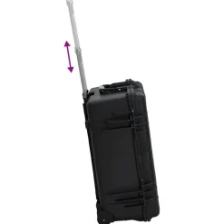 vidaXL Cámaras Y Objetivos-Maletín de vuelo con ruedas PP negro 58x45x27 cm
