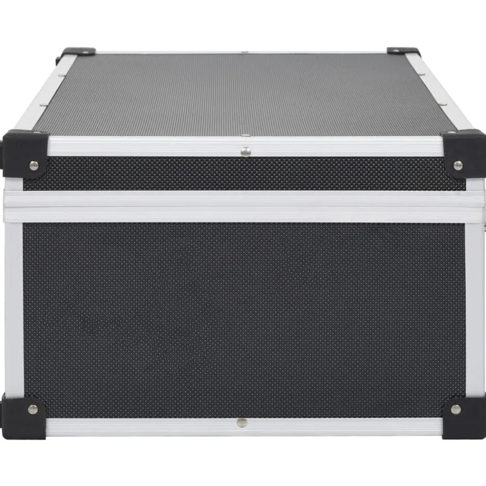vidaXL Maletín para 80 CD aluminio y ABS Negro Outlet
