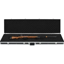 vidaXL Maletín para armas de aluminio 134x35x12 cm Negro Outlet