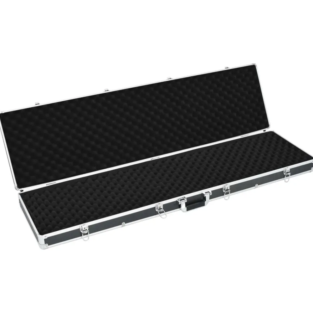 vidaXL Maletín para armas de aluminio 134x35x12 cm Negro Outlet