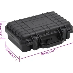 vidaXL Cámaras Y Objetivos-Maletín portátil de vuelo PP negro 30x22x10 cm