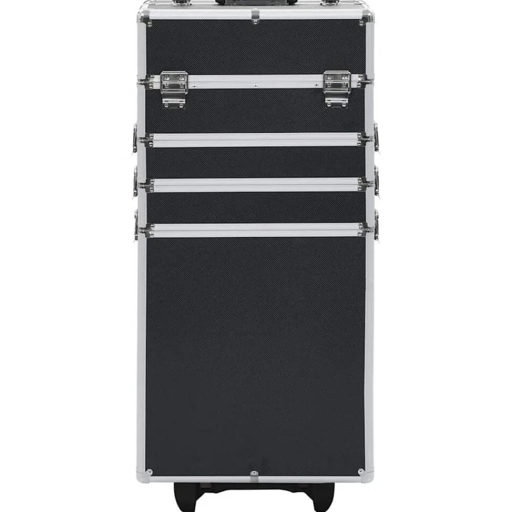 vidaXL Maletas Y Bolsos De Viaje-Maletín trolley de maquillaje de aluminio
