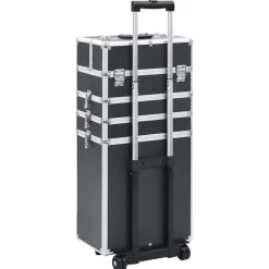 vidaXL Maletas Y Bolsos De Viaje-Maletín trolley de maquillaje de aluminio