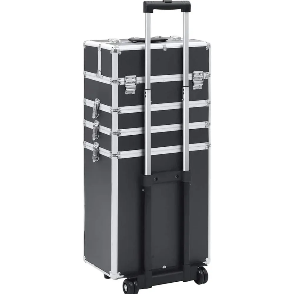 vidaXL Maletas Y Bolsos De Viaje-Maletín trolley de maquillaje de aluminio