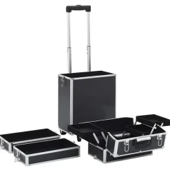 vidaXL Maletas Y Bolsos De Viaje-Maletín trolley de maquillaje de aluminio