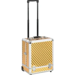 vidaXL Maletas Y Bolsos De Viaje-Maletín trolley de maquillaje aluminio 35x29x45 cm