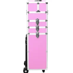 vidaXL Maletas Y Bolsos De Viaje-Maletín trolley de maquillaje de aluminio
