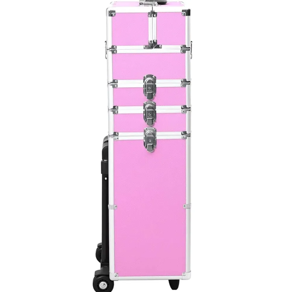 vidaXL Maletas Y Bolsos De Viaje-Maletín trolley de maquillaje de aluminio