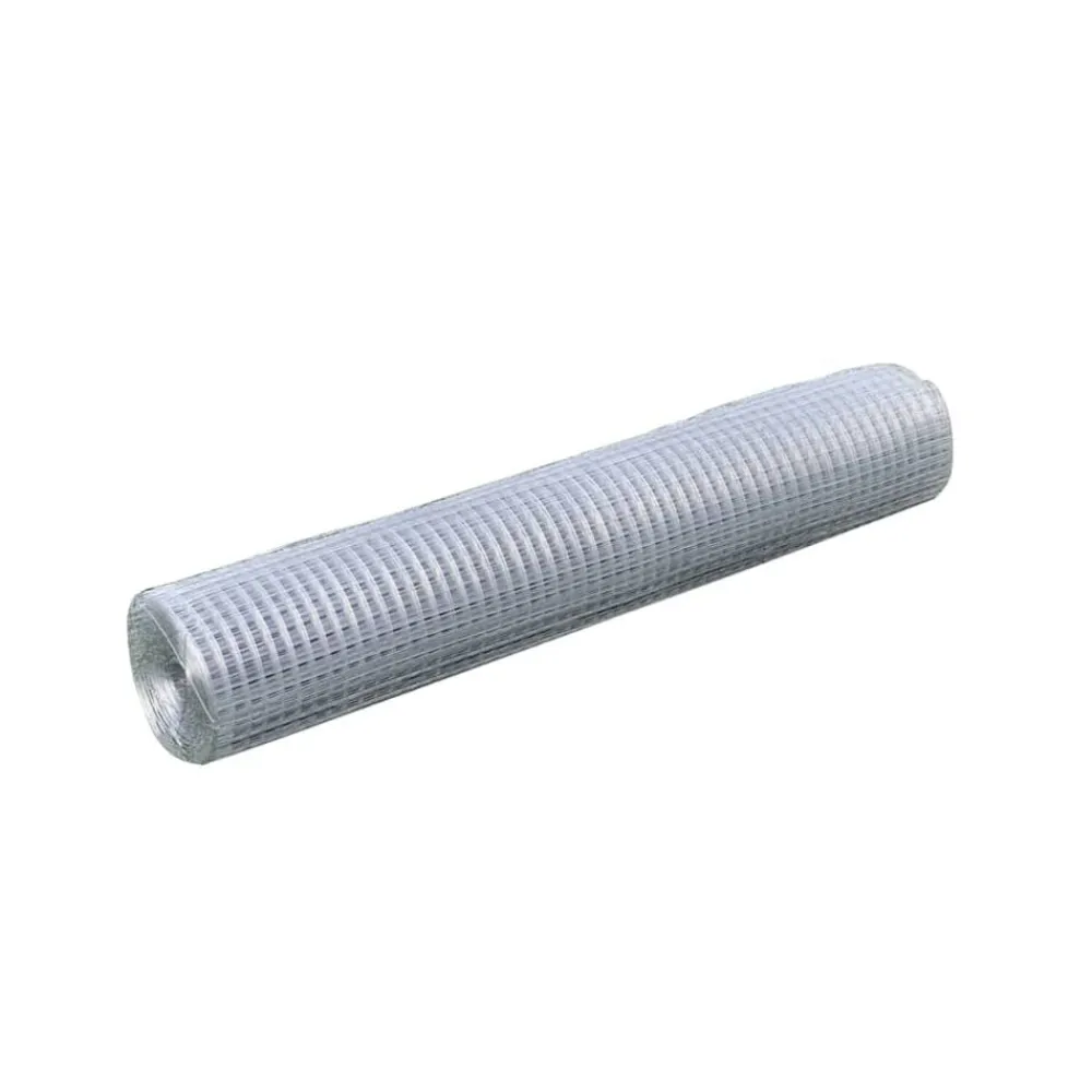 vidaXL Malla de alambre cuadrada acero galvanizado 1x25 m Plateado Online