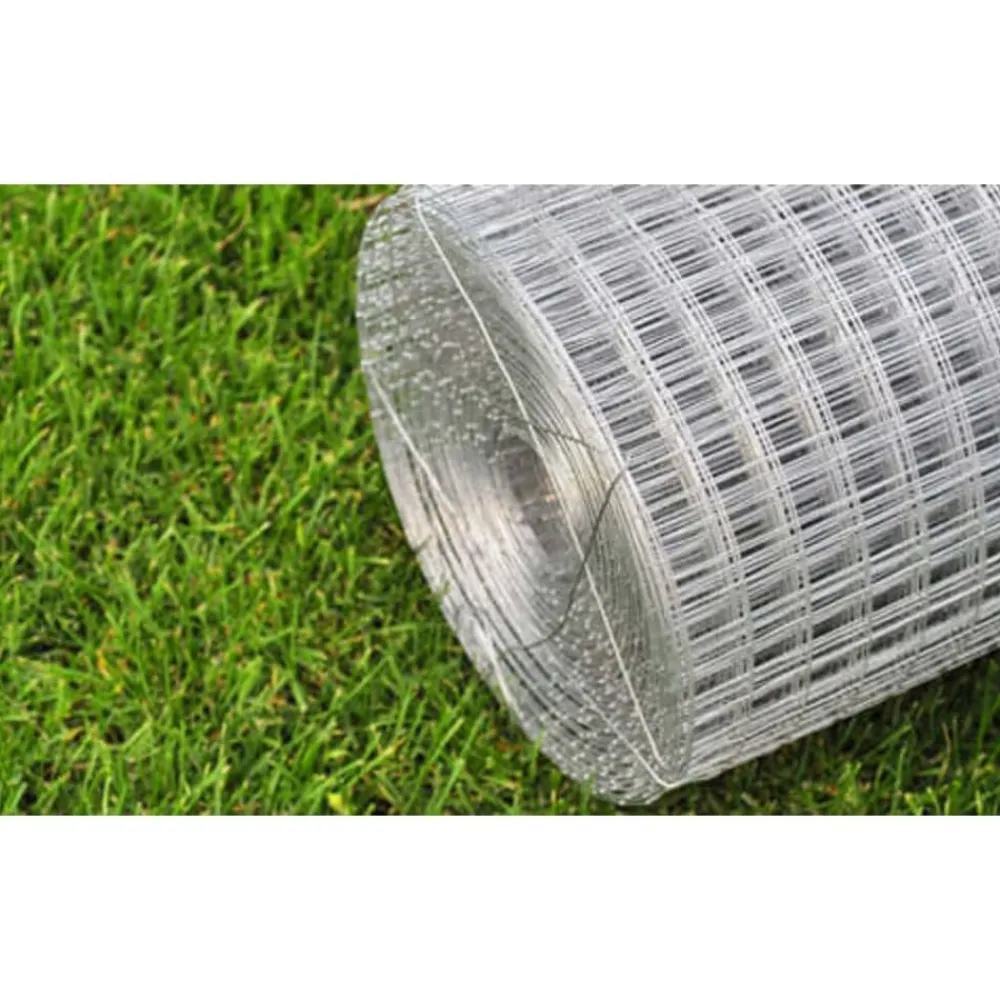 vidaXL Malla de alambre cuadrada acero galvanizado 1x25 m Plateado Online