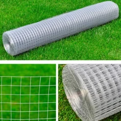vidaXL Malla de alambre cuadrada acero galvanizado 1x25 m Plateado Online