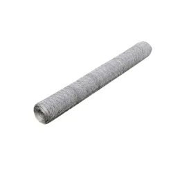 vidaXL Vallas De Jardín-Malla de alambre de acero galvanizado plateada 25x0,5 m