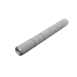 vidaXL Vallas De Jardín-Malla de alambre de acero galvanizado plateada 25x0,5 m