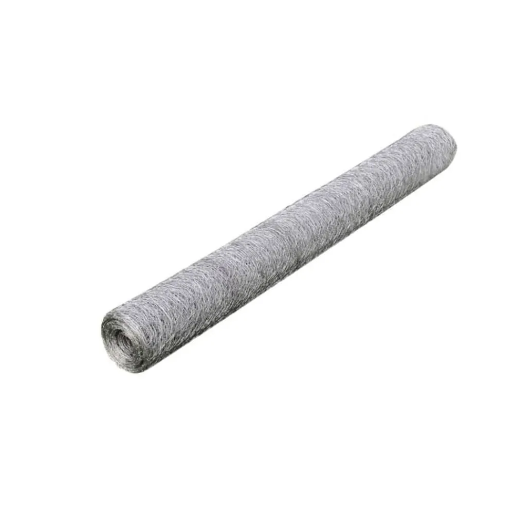 vidaXL Vallas De Jardín-Malla de alambre de acero galvanizado plateada 25x0,5 m