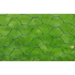 vidaXL Vallas De Jardín-Malla de alambre hexagonal acero oscuro 1x25 m