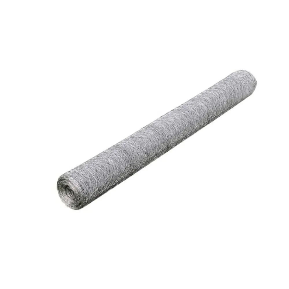vidaXL Vallas De Jardín-Malla de alambre hexagonal acero galvanizado 1x25 m
