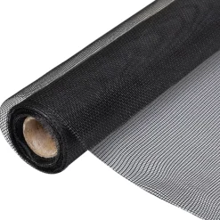 vidaXL Vallas De Jardín-Malla mosquitera de fibra de vidrio negra 100x500 cm