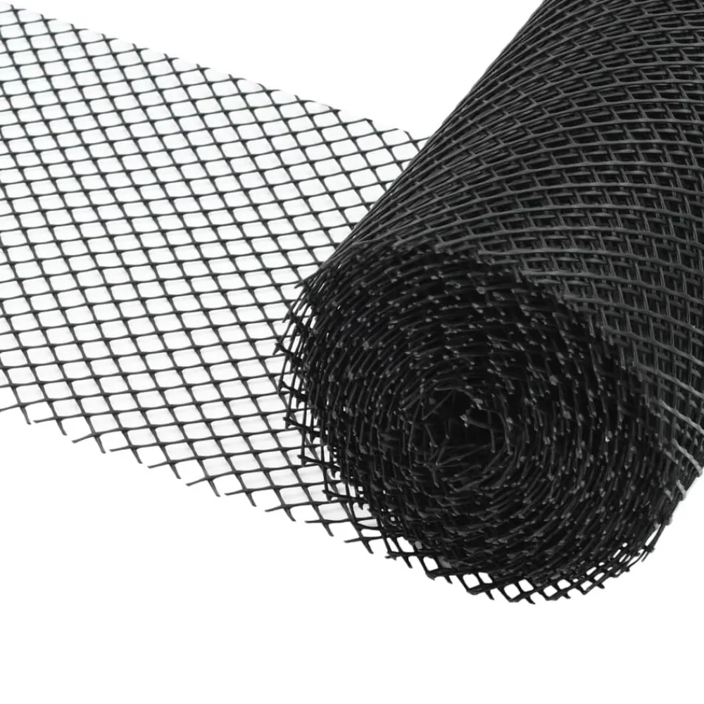 vidaXL Materiales De Construcción-Malla para canalones con clips 4 unidades HDPE 1,08 ㎡