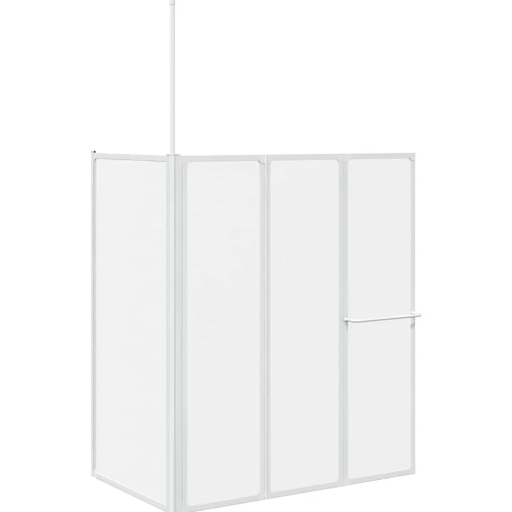 vidaXL Fontanería-Mampara de baño Esmerilado 120 x 70 x 137 cm Aluminio