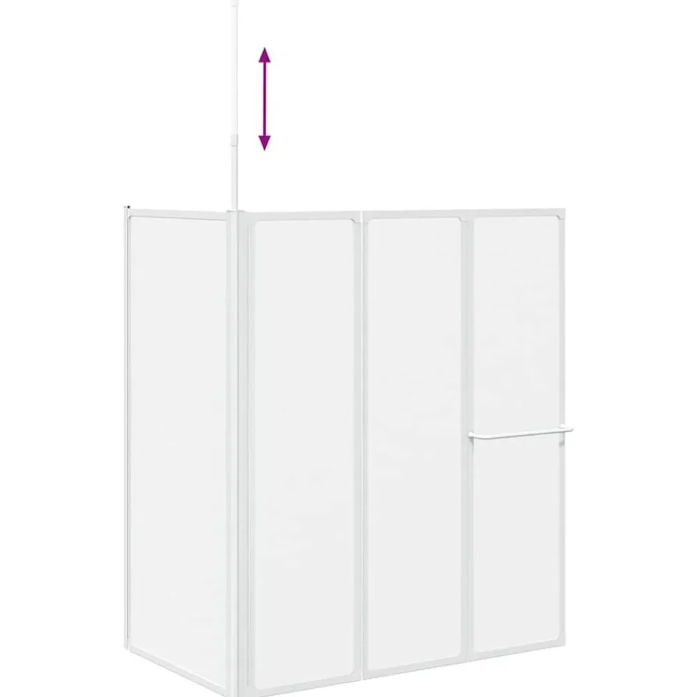vidaXL Fontanería-Mampara de baño Esmerilado 120 x 70 x 137 cm Aluminio