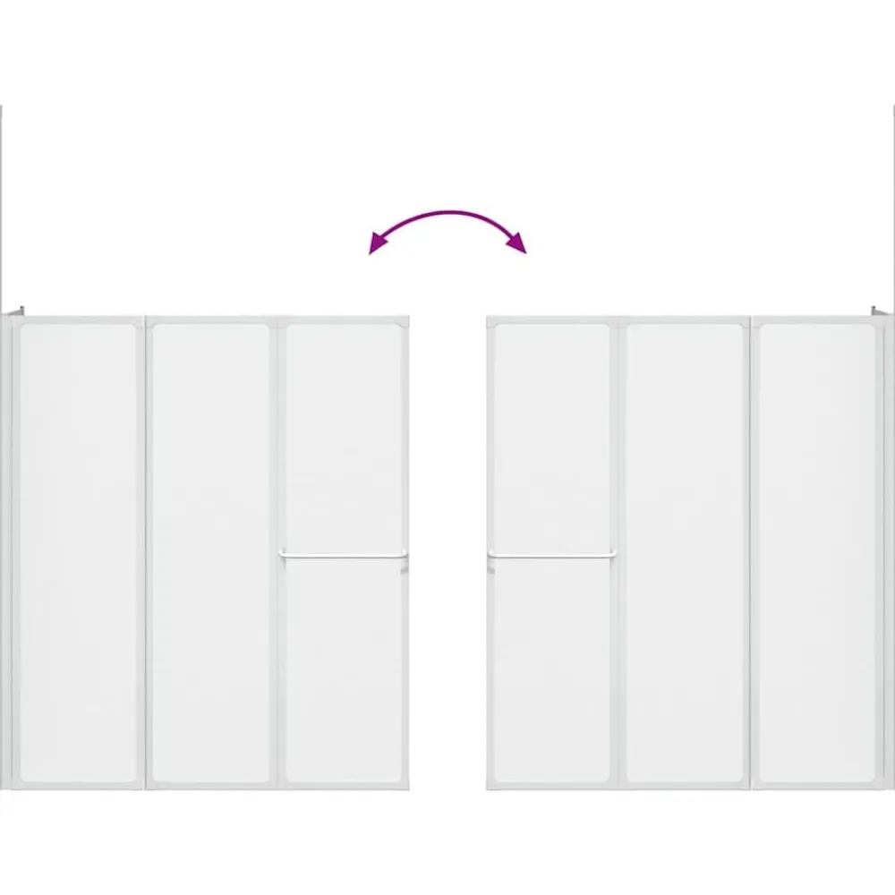 vidaXL Fontanería-Mampara de baño Esmerilado 120 x 70 x 137 cm Aluminio