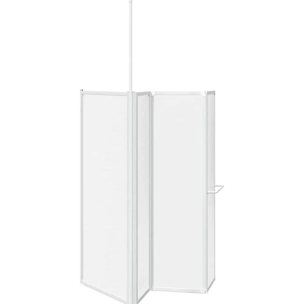 vidaXL Fontanería-Mampara de baño Esmerilado 120 x 70 x 137 cm Aluminio