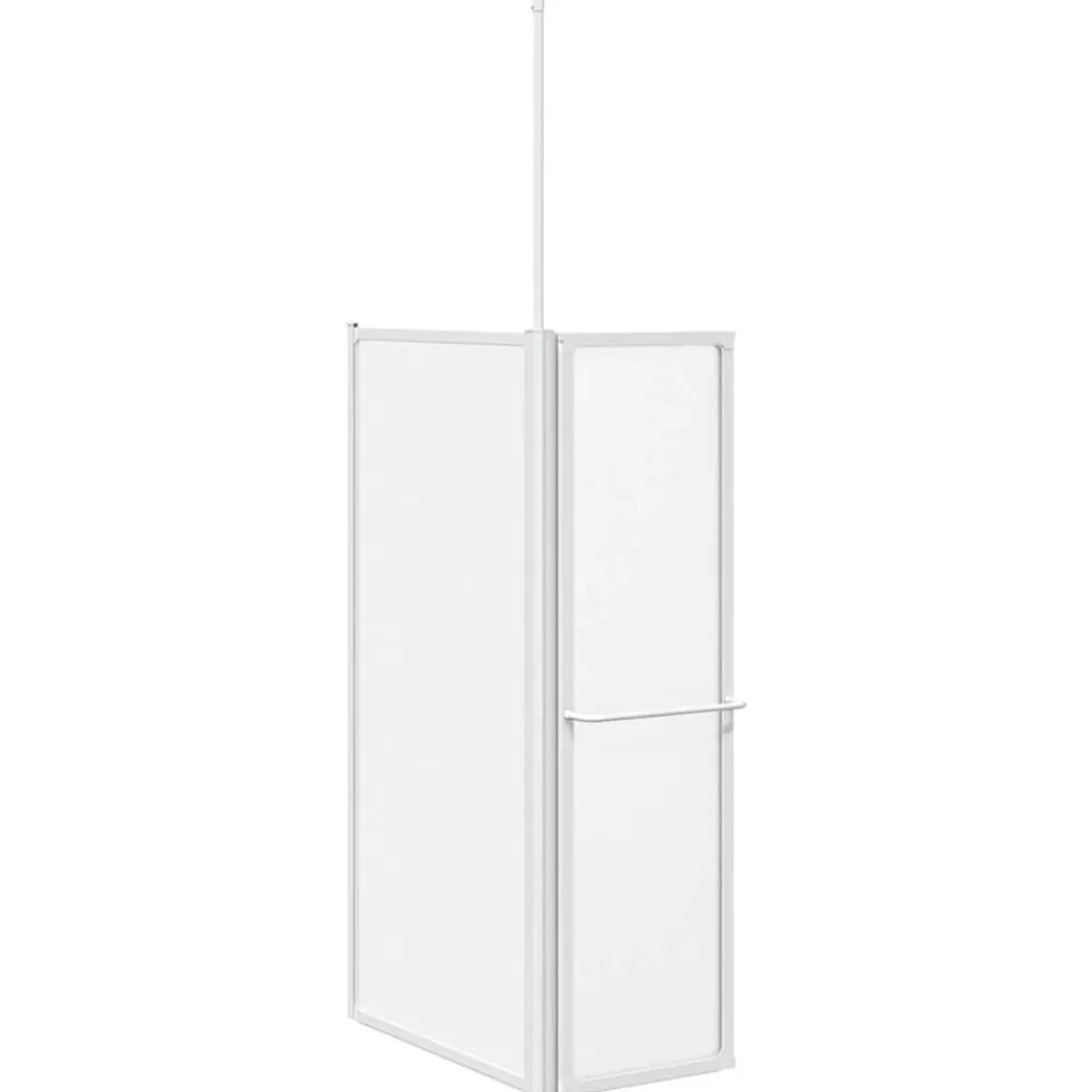 vidaXL Fontanería-Mampara de baño Esmerilado 120 x 70 x 137 cm Aluminio