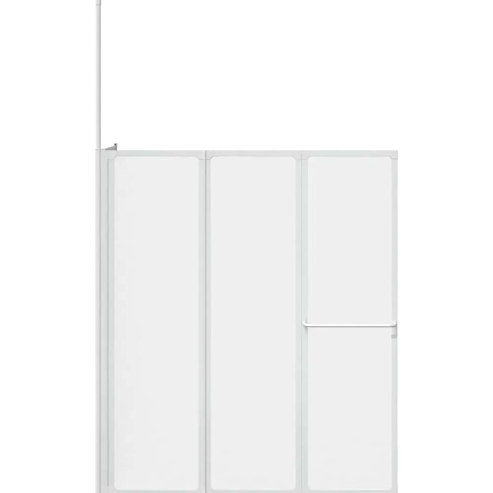 vidaXL Fontanería-Mampara de baño Esmerilado 120 x 70 x 137 cm Aluminio
