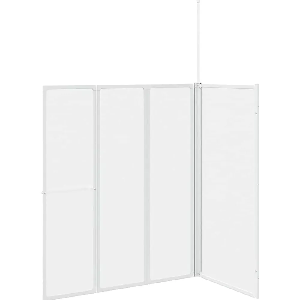 vidaXL Fontanería-Mampara de baño Esmerilado 120 x 70 x 137 cm Aluminio