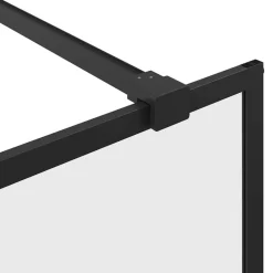 vidaXL Mampara de ducha accesible vidrio ESG claro 80x195 cm Negro Outlet