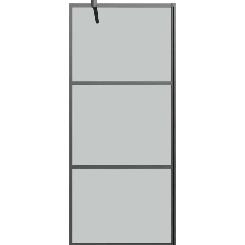 vidaXL Fontanería-Mampara de ducha accesible vidrio ESG oscuro 80x195 cm