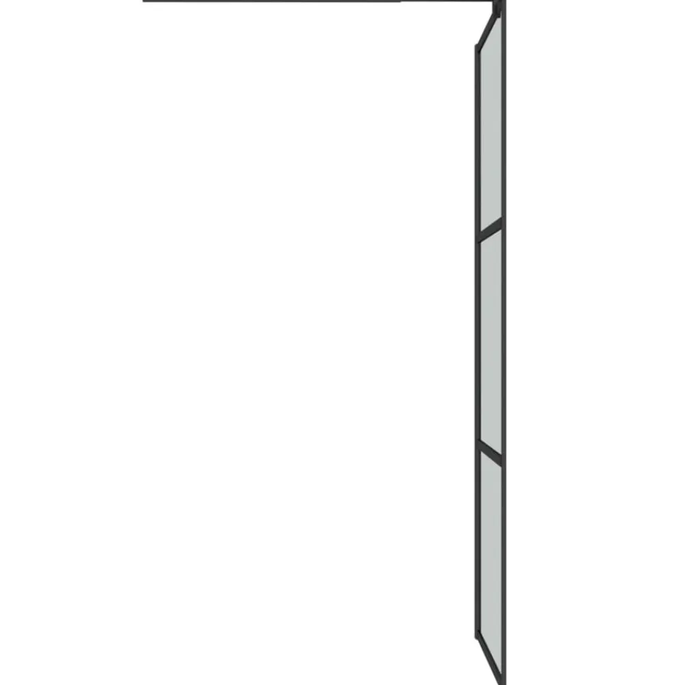 vidaXL Fontanería-Mampara de ducha accesible vidrio ESG oscuro 80x195 cm