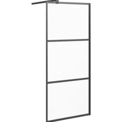 vidaXL Fontanería-Mampara de ducha accesible vidrio ESG esmerilado 80x195cm