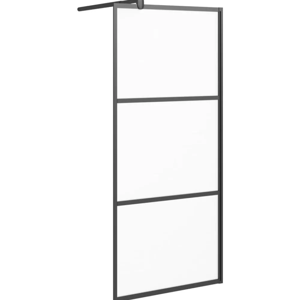 vidaXL Fontanería-Mampara de ducha accesible vidrio ESG esmerilado 80x195cm