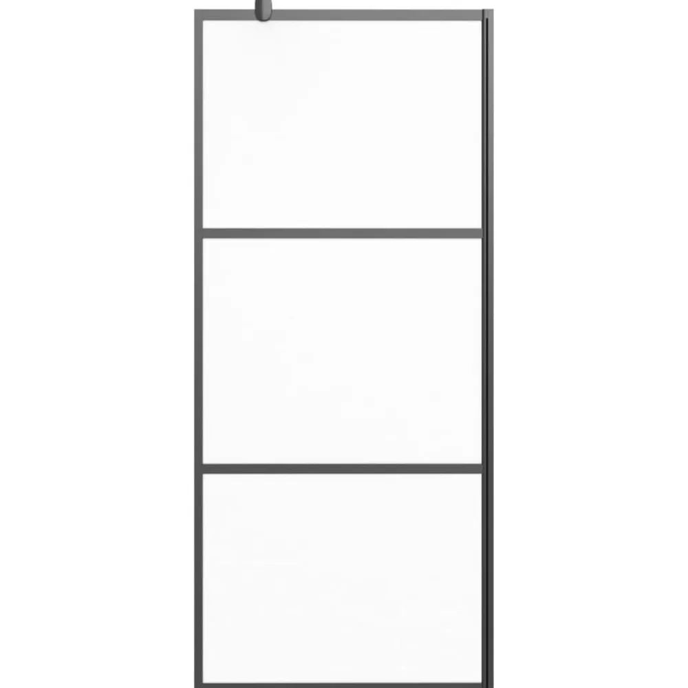 vidaXL Fontanería-Mampara de ducha accesible vidrio ESG esmerilado 80x195cm