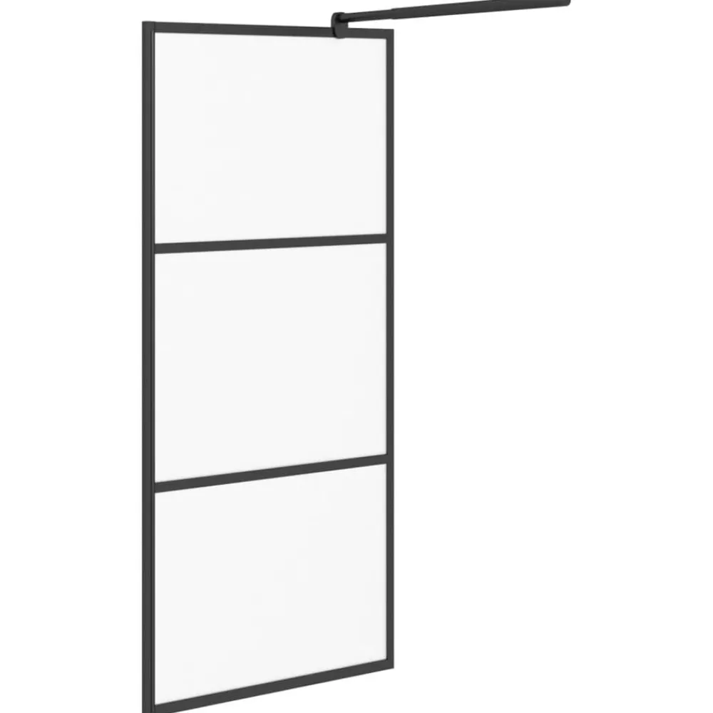 vidaXL Fontanería-Mampara de ducha accesible vidrio ESG esmerilado 80x195cm