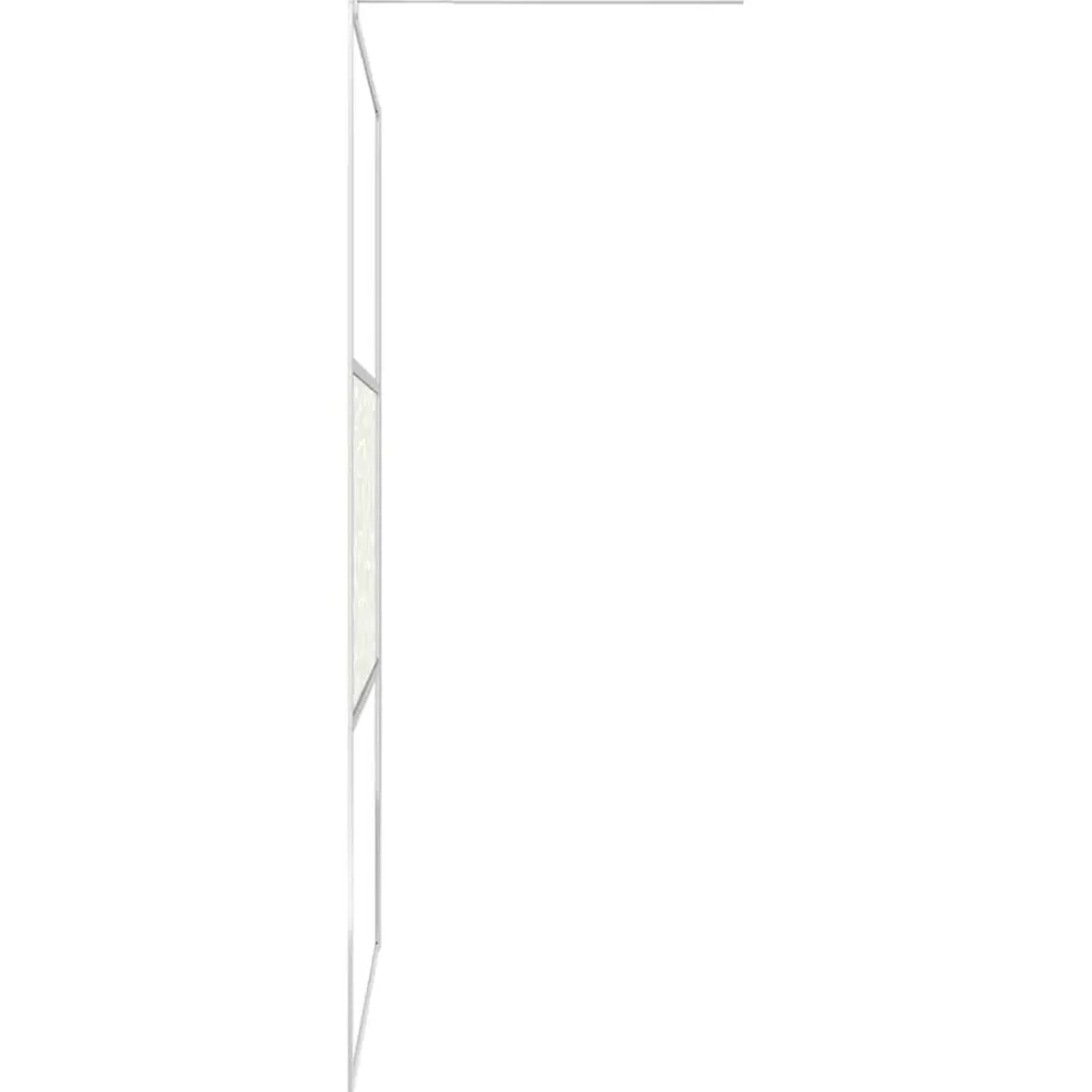 vidaXL Mampara de ducha accesible vidrio ESG diseño piedras 80x195 cm Plateado