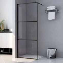 vidaXL Fontanería-Mampara de ducha accesible vidrio ESG claro 80x195 cm