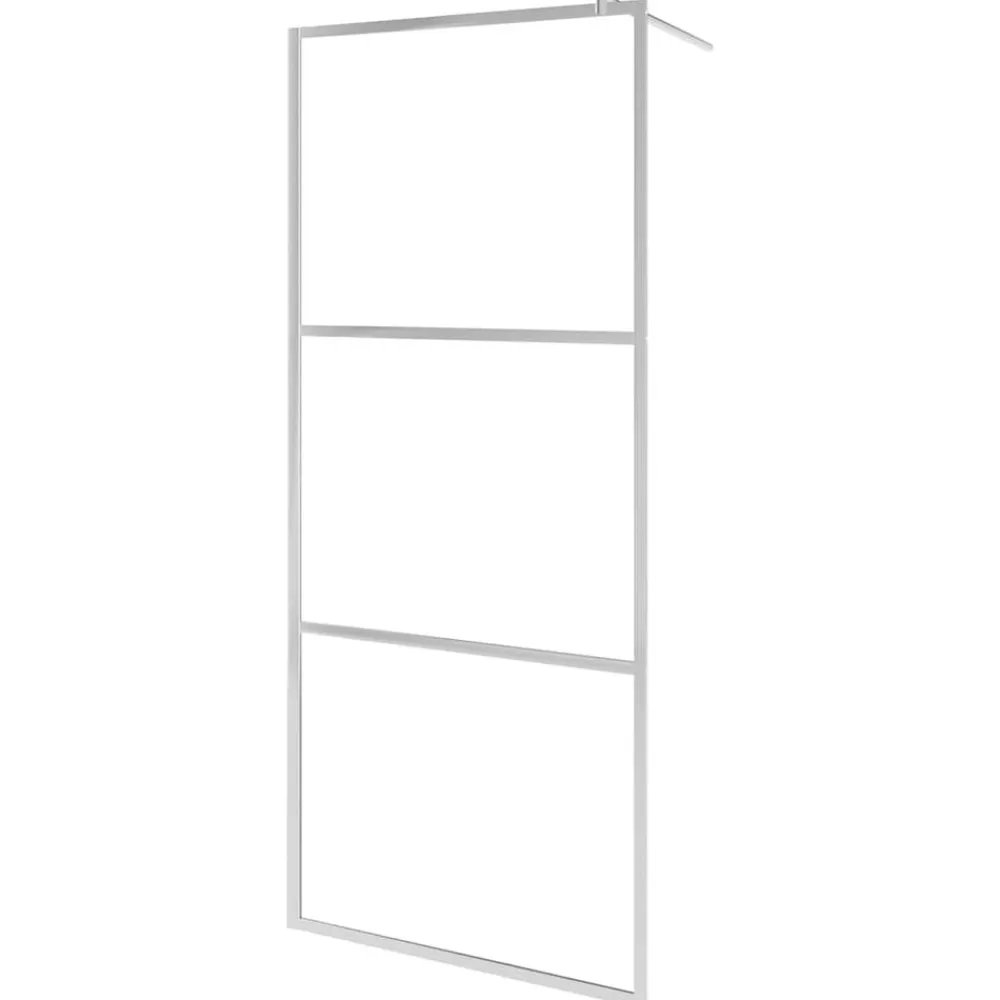 vidaXL Fontanería-Mampara de ducha accesible vidrio ESG claro 80x195 cm