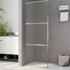 vidaXL Fontanería-Mampara de ducha accesible vidrio ESG claro 80x195 cm