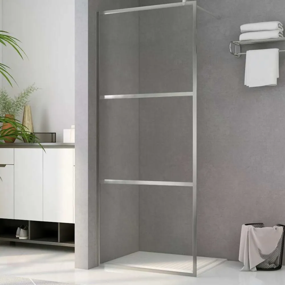 vidaXL Fontanería-Mampara de ducha accesible vidrio ESG claro 80x195 cm