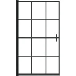 vidaXL Fontanería-Mampara de ducha ESG negro 80x140 cm