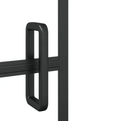 vidaXL Fontanería-Mampara de ducha ESG negro 80x140 cm
